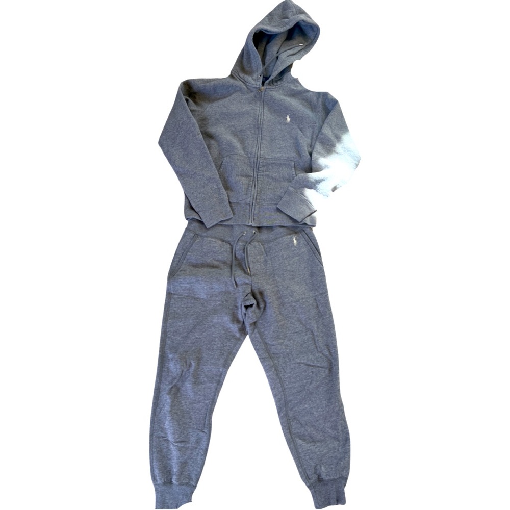 Polo Ralph Lauren Gray Sweatshirt and Sweatpants set. Size Medium. Mint!